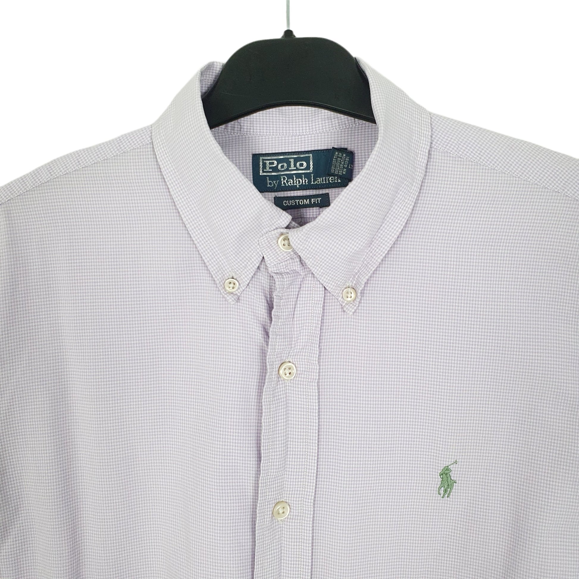 Ralph Lauren Long Sleeve Custom Fit Check Shirt Purple