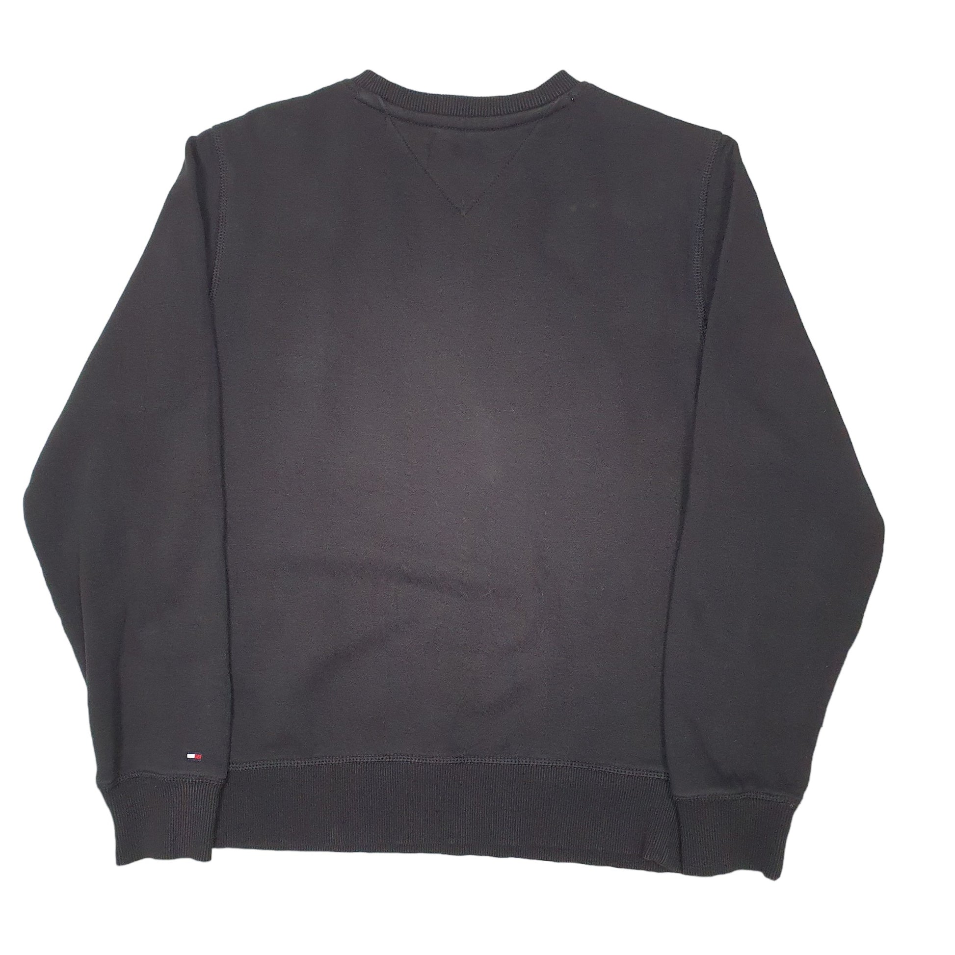 Mens Black Tommy Hilfiger Sweatshirt Crewneck Jumper