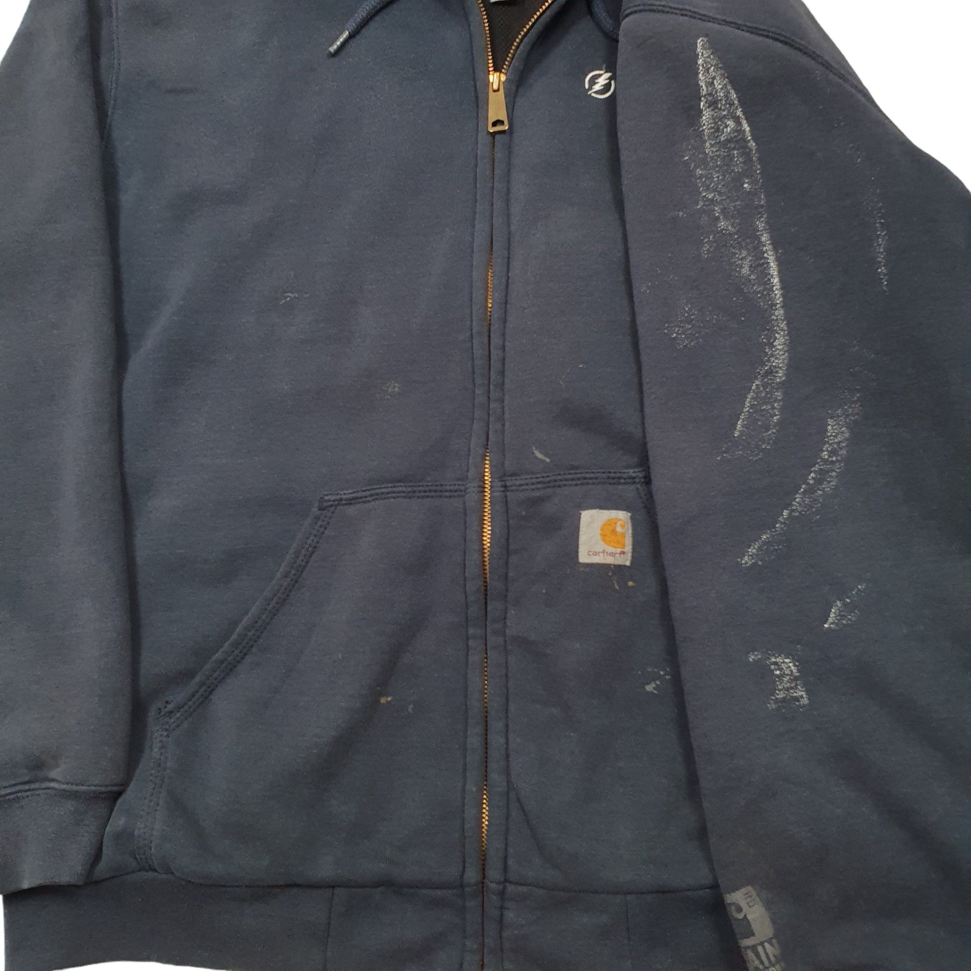  Navy Carhartt Hoodie Thermal Lined Active Full Zip Jumper
