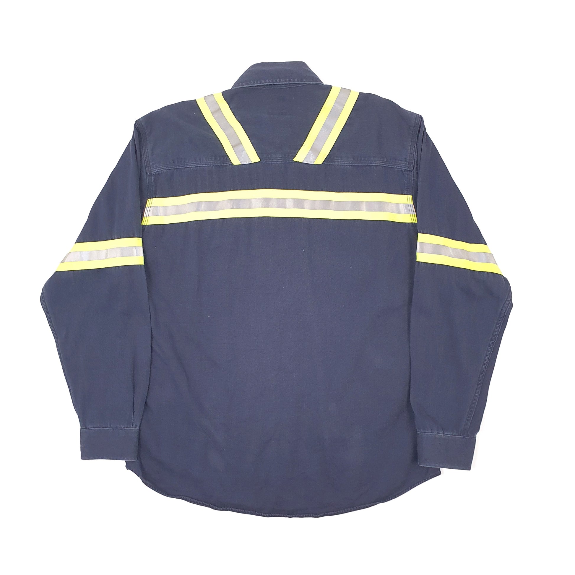 Mens Navy Carhartt FR Workwear Hi Vis Long Sleeve Shirt