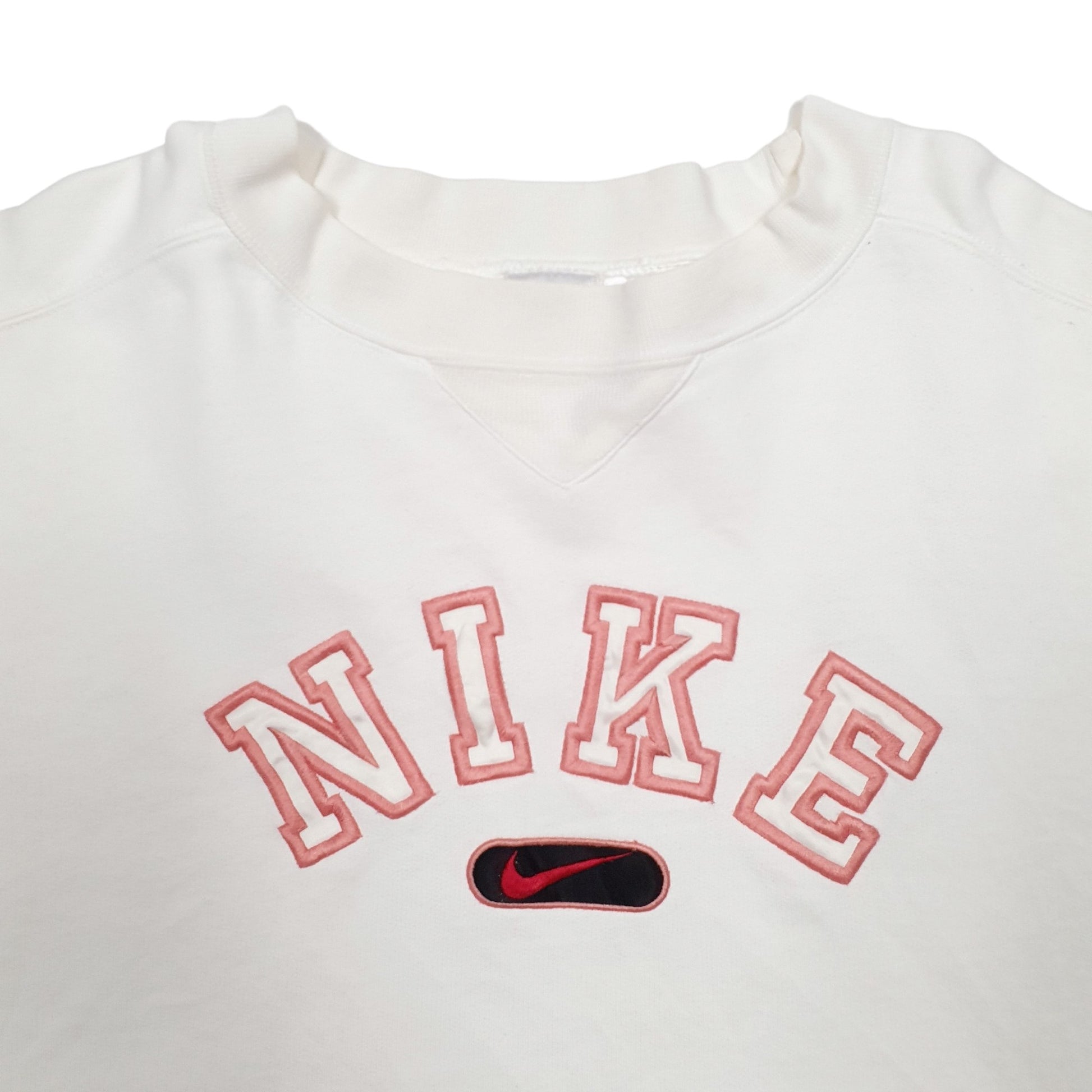 Mens Cream Nike Spellout Crewneck Jumper