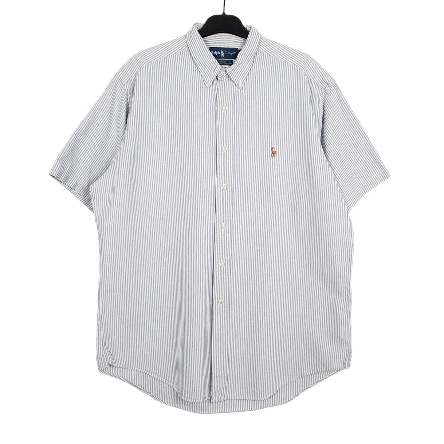 Ralph Lauren Short Sleeve Yarmouth Fit Pinstripe Shirt Blue