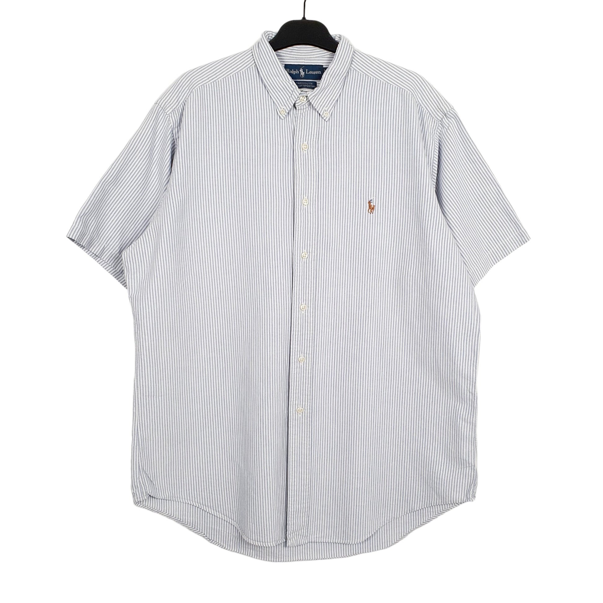 Ralph Lauren Short Sleeve Yarmouth Fit Pinstripe Shirt Blue