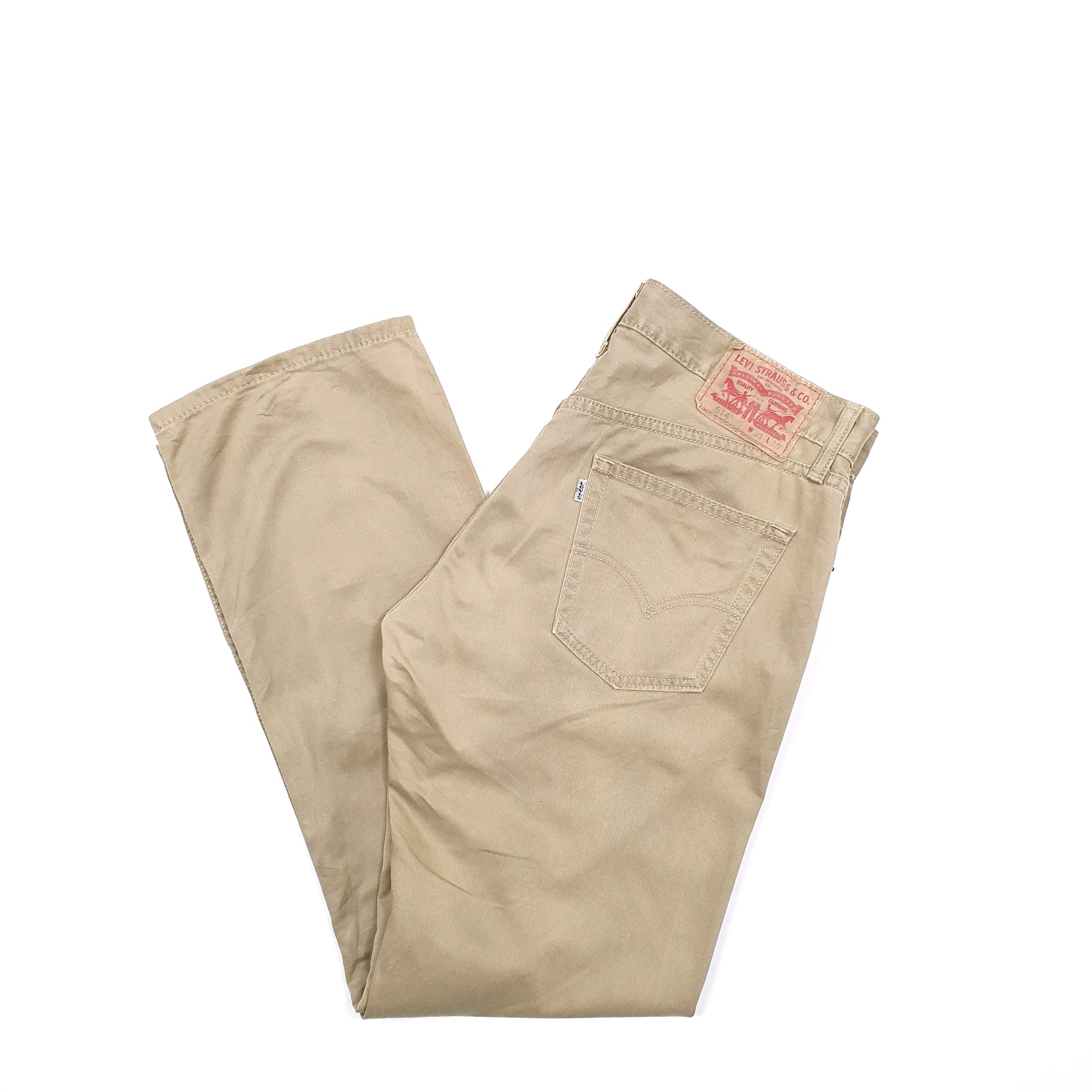 Levis 514 Straight Fit Jeans W33 L30 Beige