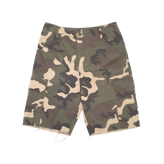 Mens Brown Here Collection Camouflage Camo Cargo Shorts