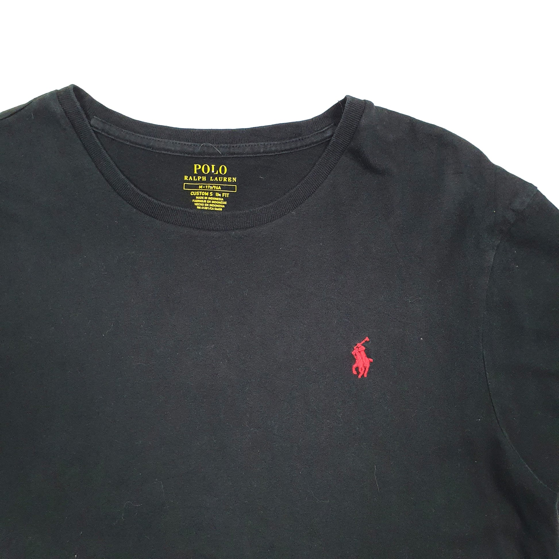 Mens Black Ralph Lauren Custom Fit Short Sleeve T Shirt