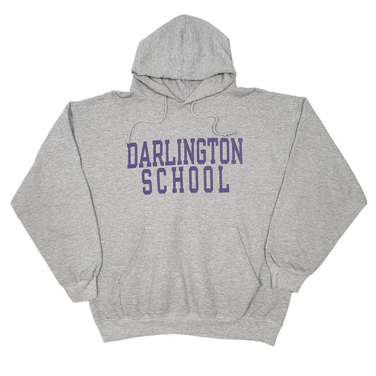 Mens Grey Champion Darlington School Hoodie Jumper