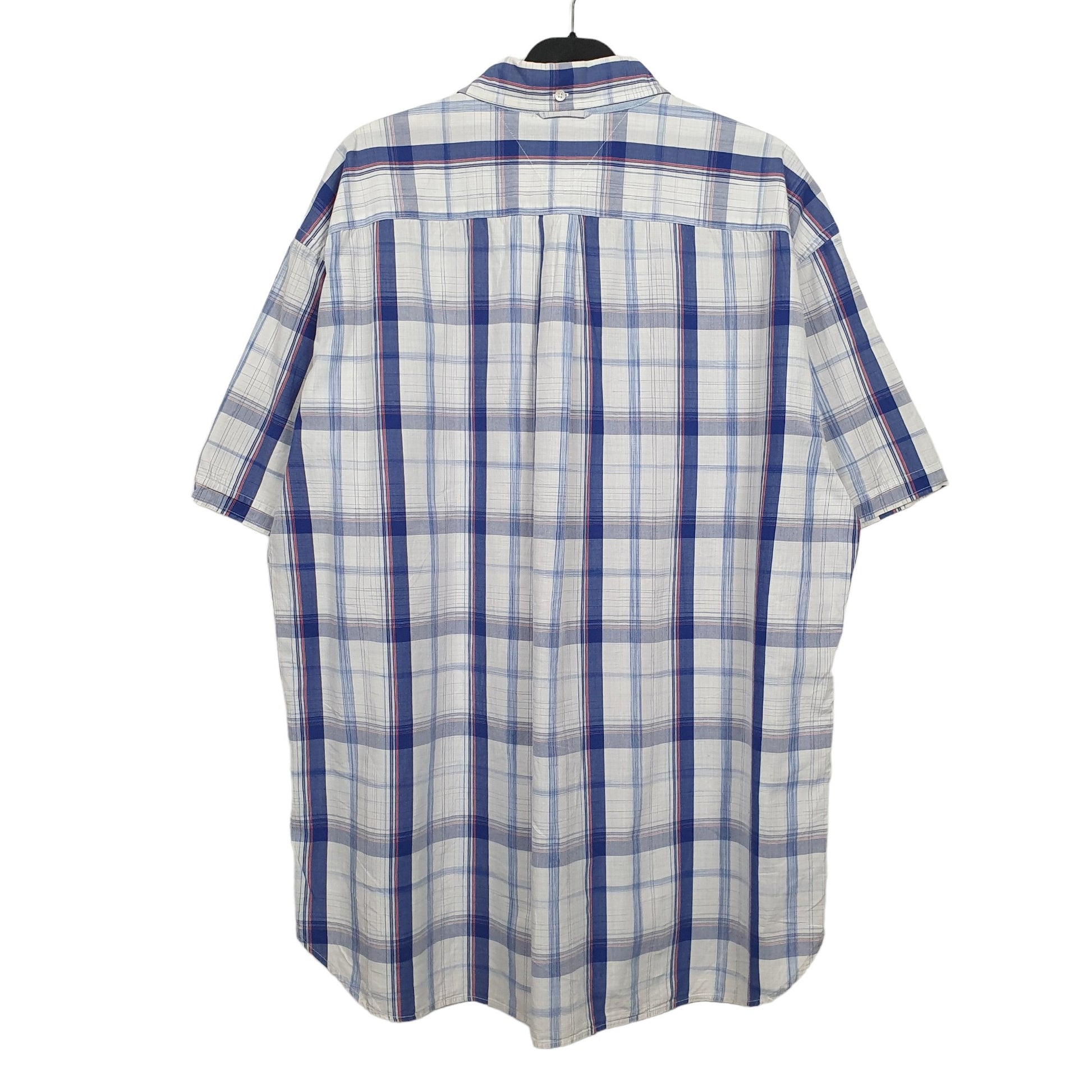 Tommy Hilfiger Short Sleeve Regular Fit Check Shirt Blue