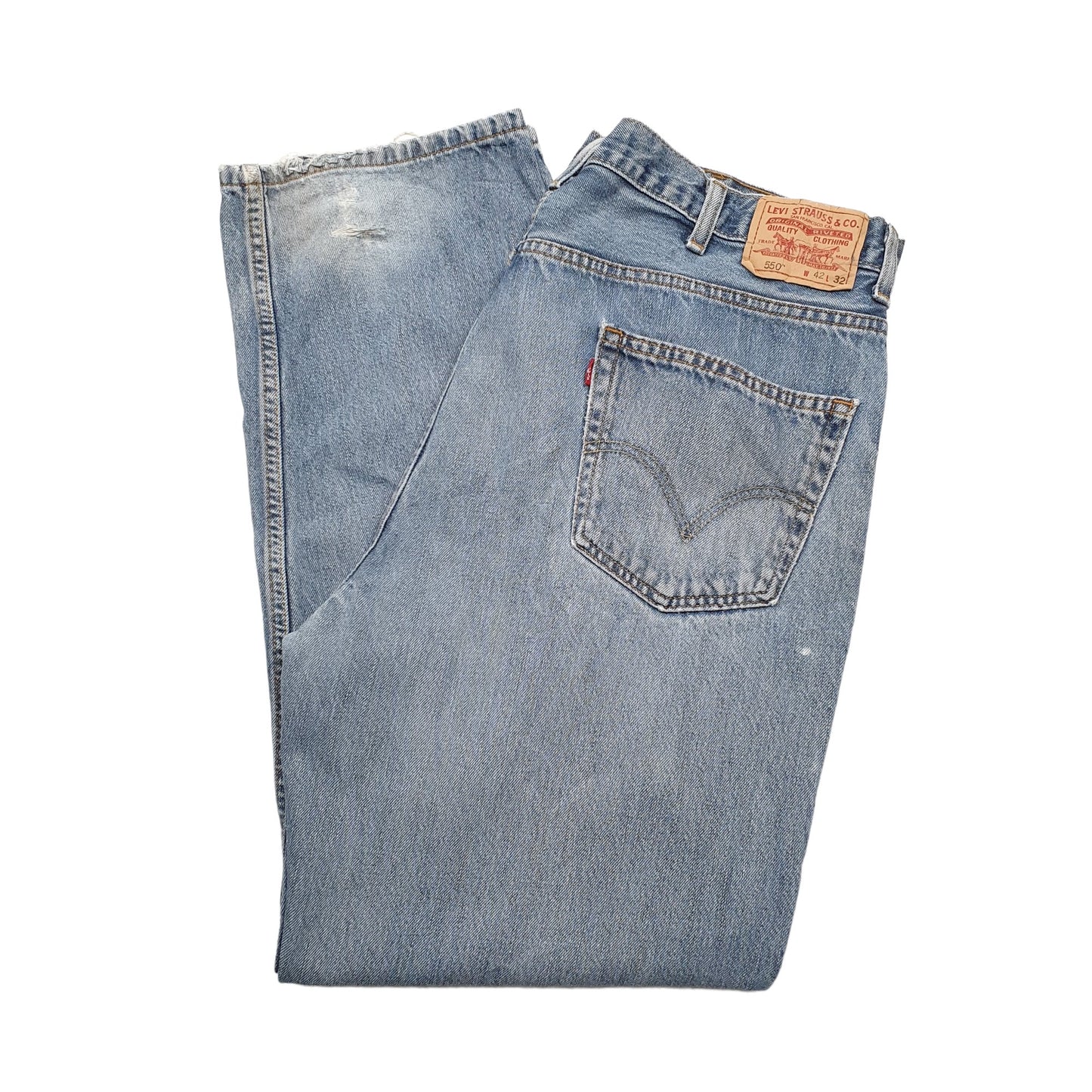 Levis 550 Relaxed Fit Jeans W42 L32 Blue