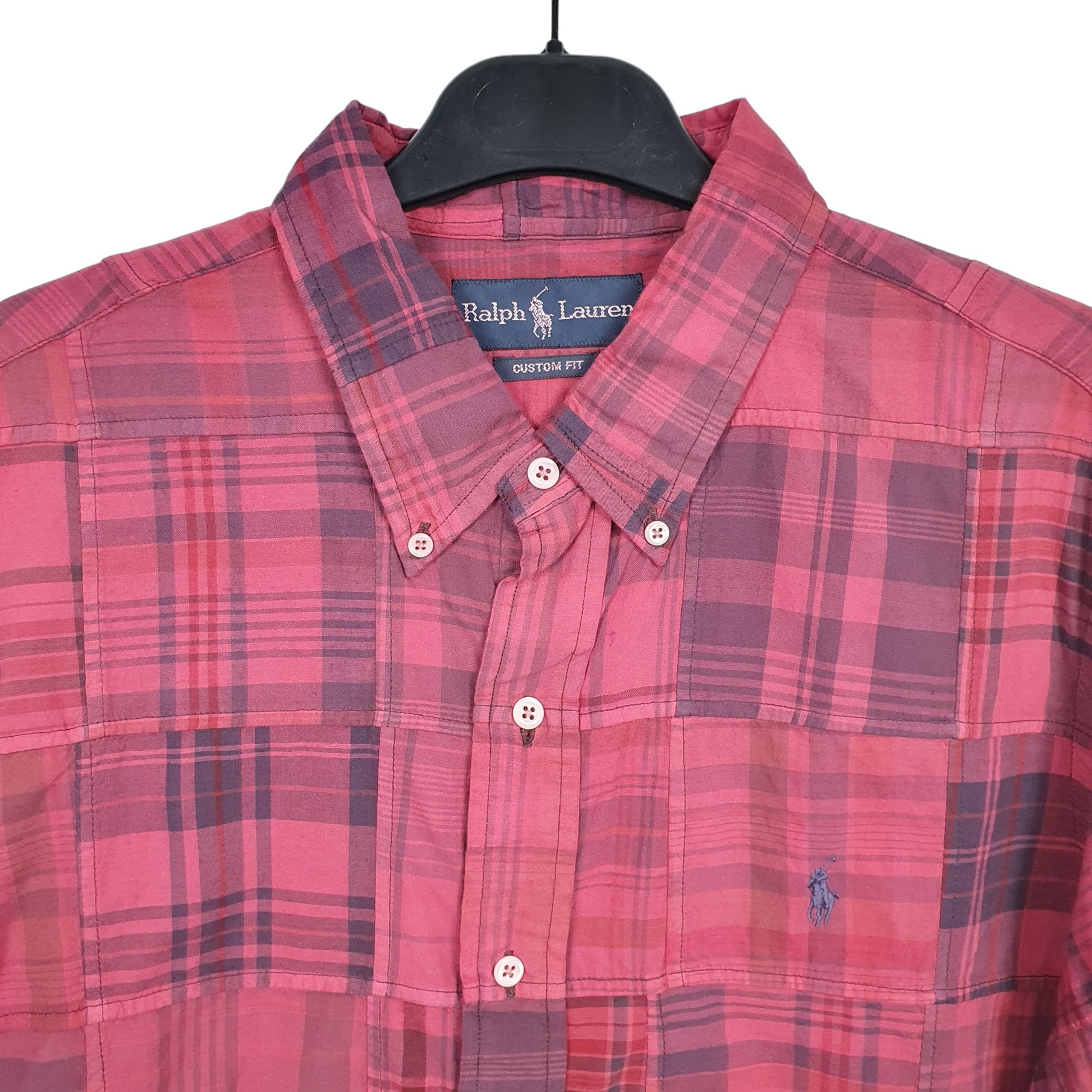 Ralph Lauren Short Sleeve Custom Fit Check Shirt Red