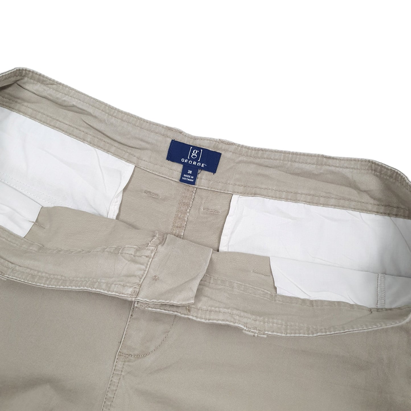 George Combat Beige Cargo Workwear Shorts W38