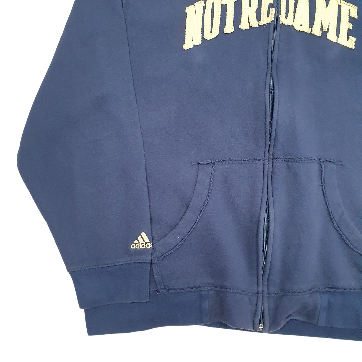 Mens Navy Adidas Notre Dame Hoodie Jumper