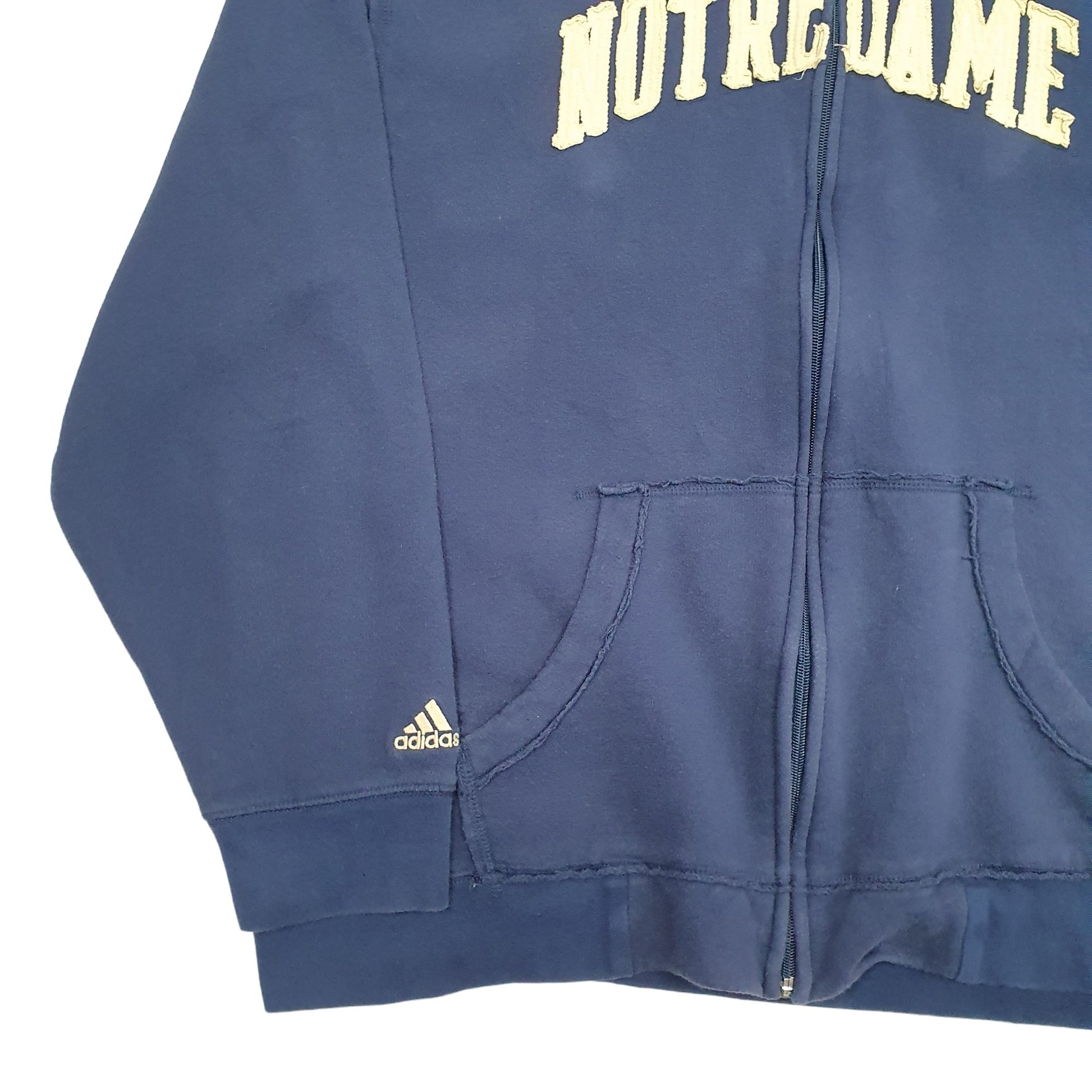 Mens Navy Adidas Notre Dame Hoodie Jumper