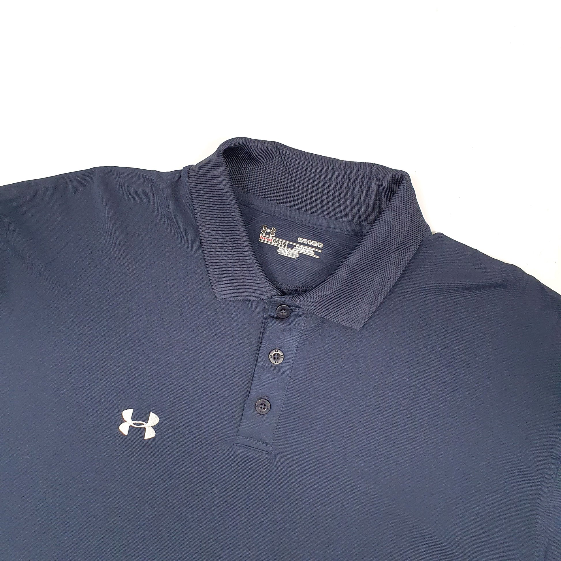 Under Armour Heat Gear Short Sleeve Polyester Polo Shirt Navy