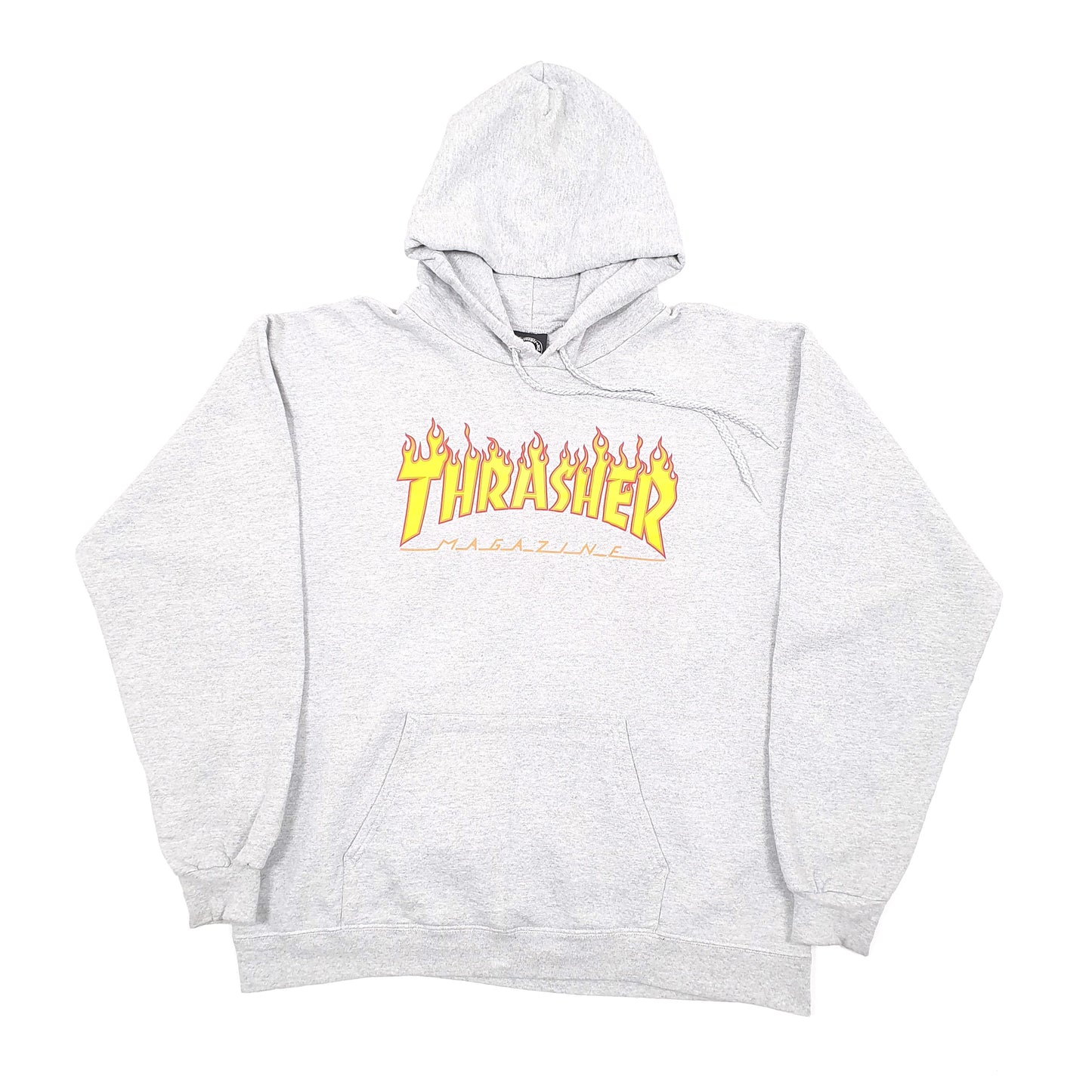 Thrasher Spellout Hoodie M Grey