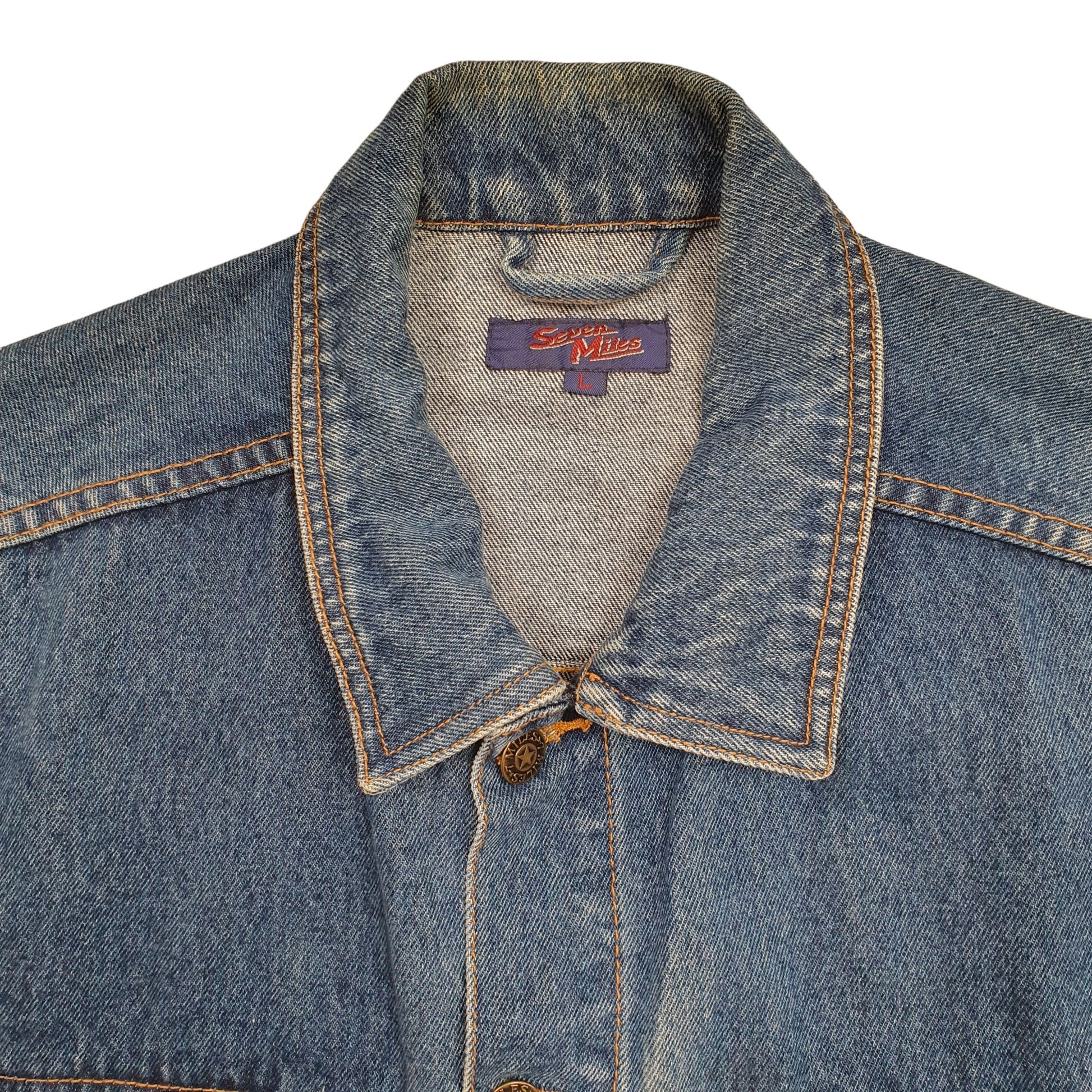 Mens Blue Unbranded Trucker Denim Jacket Coat