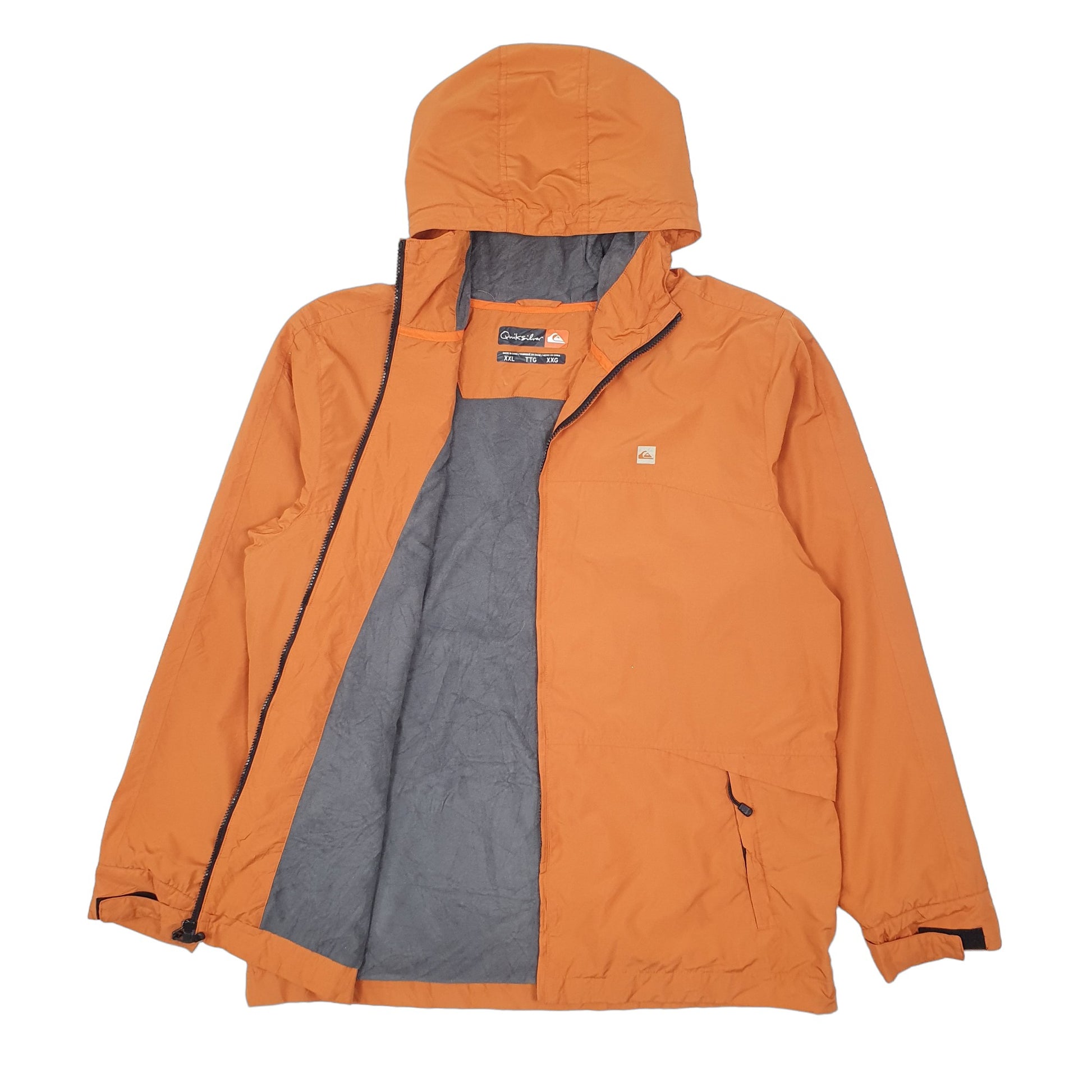 Mens Orange Quiksilver Windbreaker  Coat