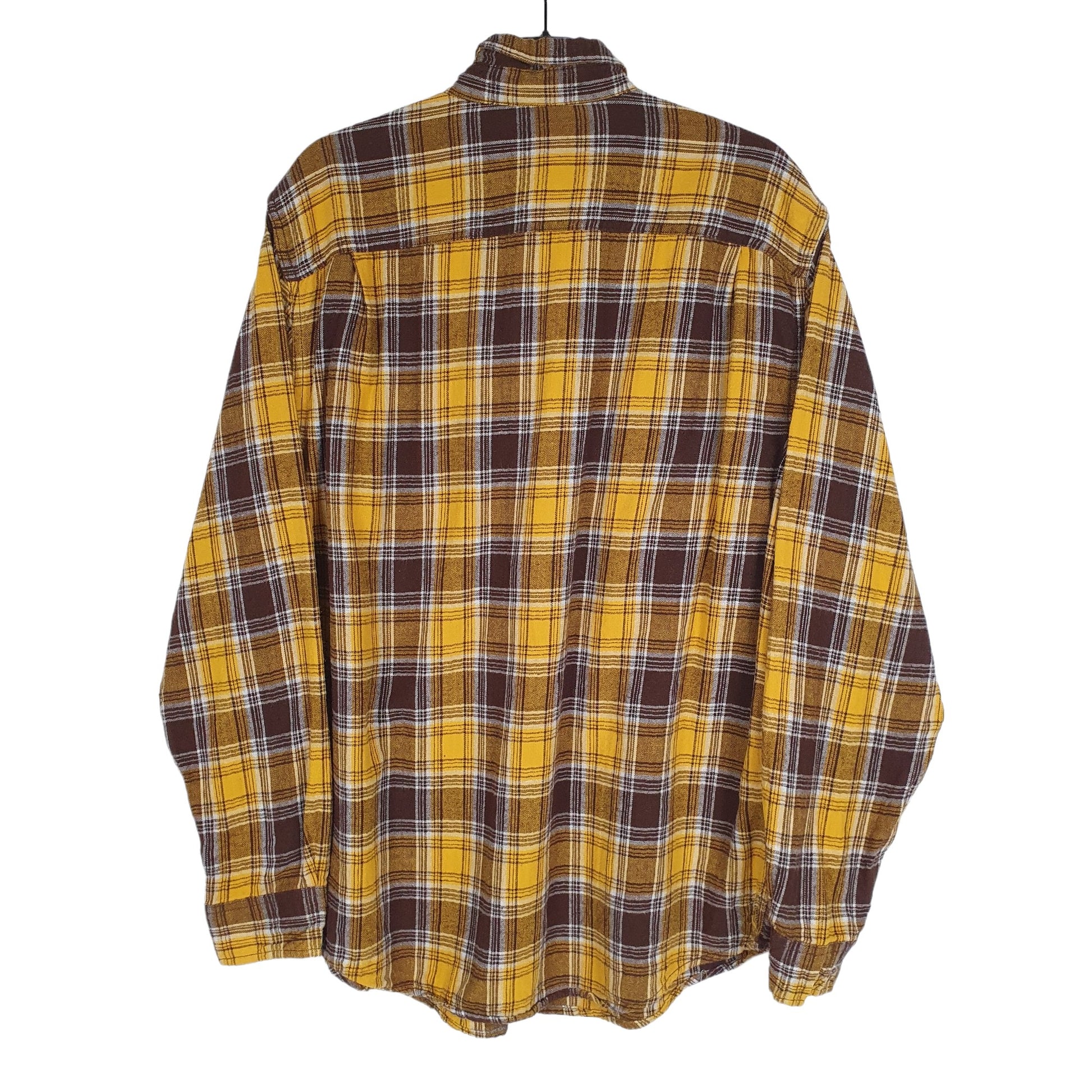 George Long Sleeve Regular Fit Check Flannel Shirt Shacket Yellow