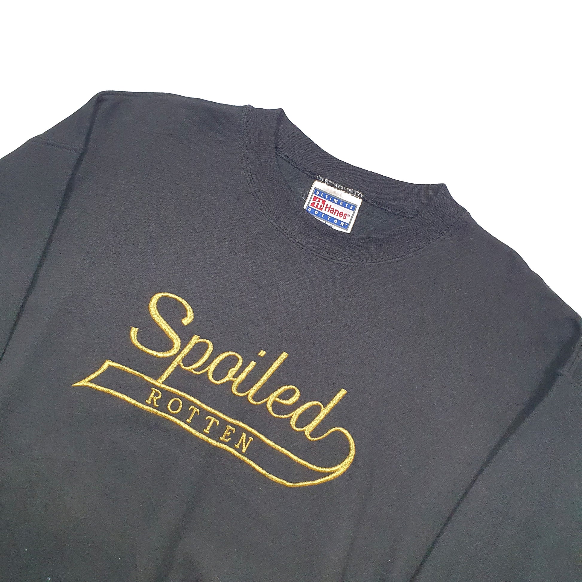 Hanes Spoiled Rotten Crewneck M Black