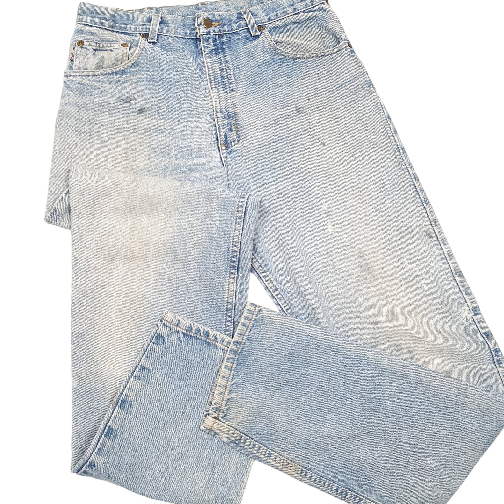 Mens Blue Carhartt Tapered Casual JeansW33 L34