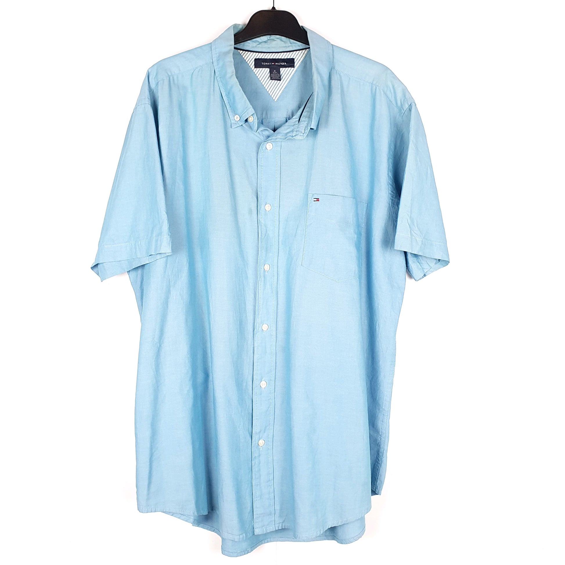 Blue Tommy Hilfiger Short Sleeve Shirt