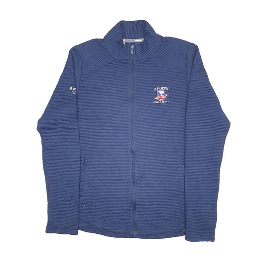 Womens Navy Adidas US Open Golf Full Zip Jumper