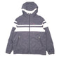 Mens Grey Nike Vintage 2000s Spellout Hooded  Coat
