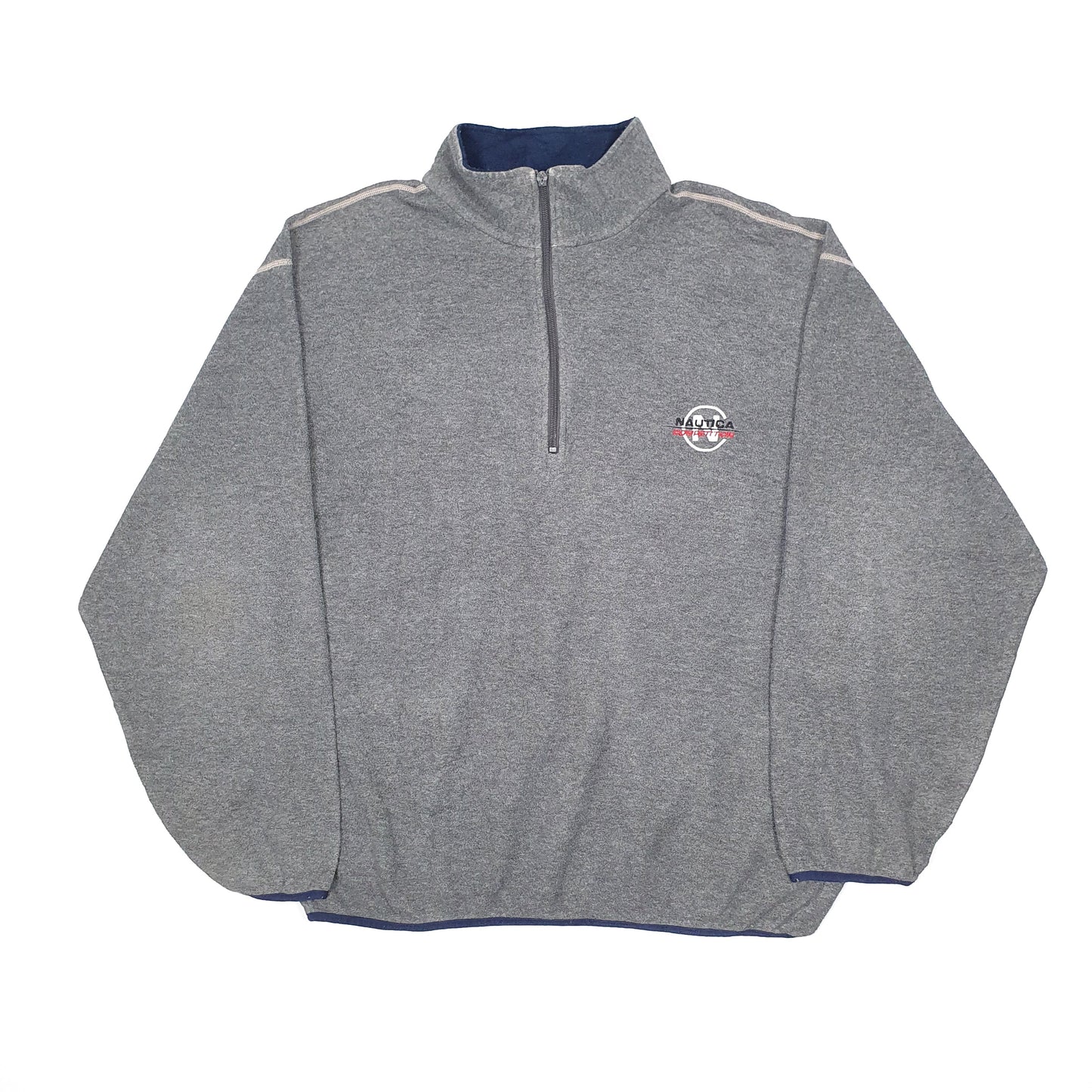 Nautica Competition Spellout Quarter Zip Fleece XL Grey