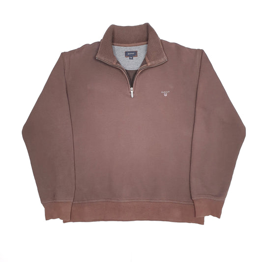 GANT Quarter Zip XL Brown