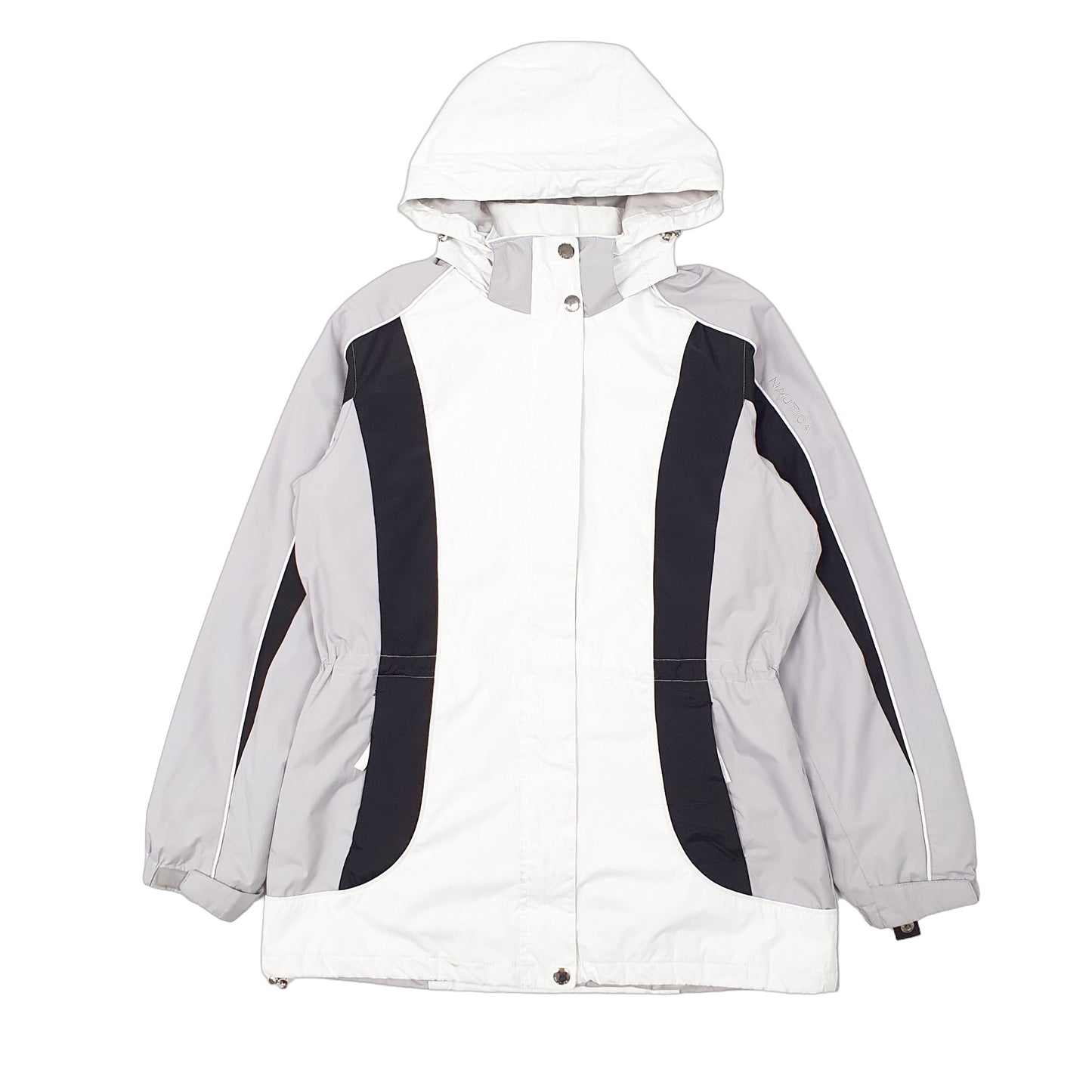 Womens White Nautica Hooded  Coat