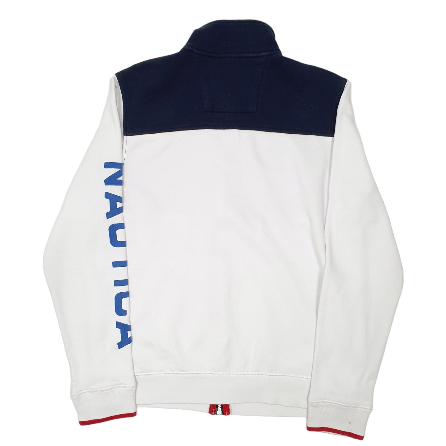 Mens White Nautica  Full Zip Jumper