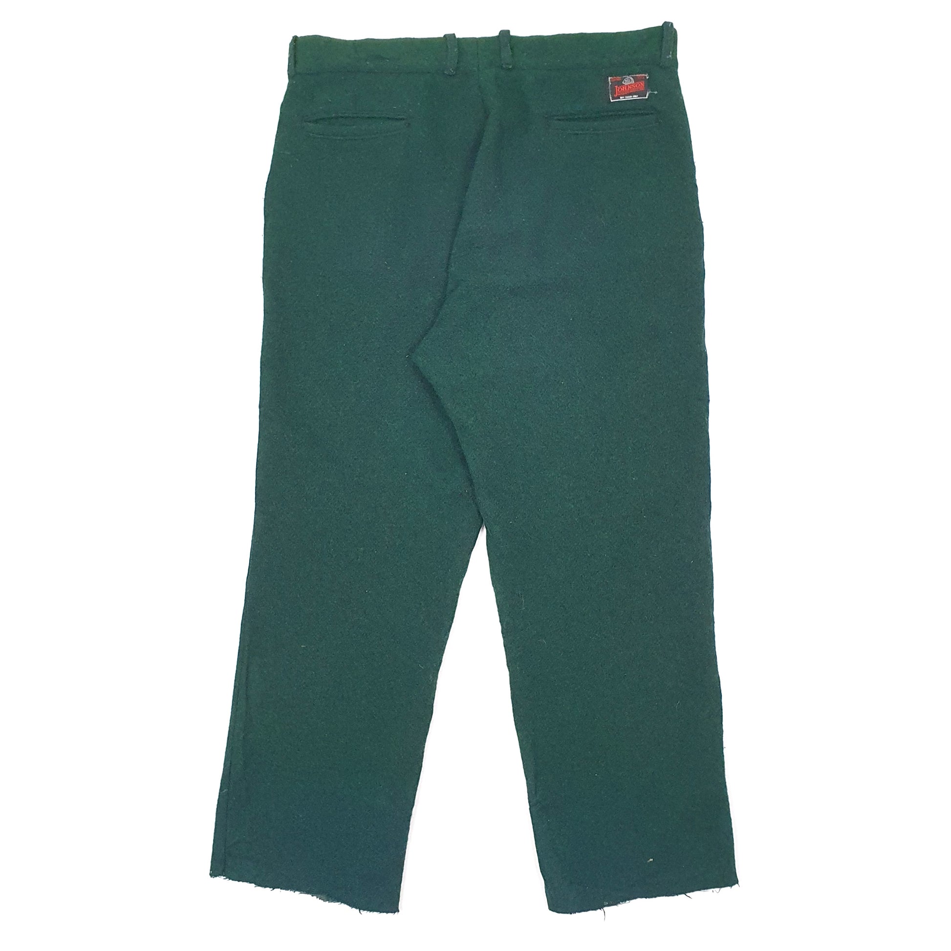 Mens Green Johnson Woolen Mills Made in USA Vintage Chino Trousers