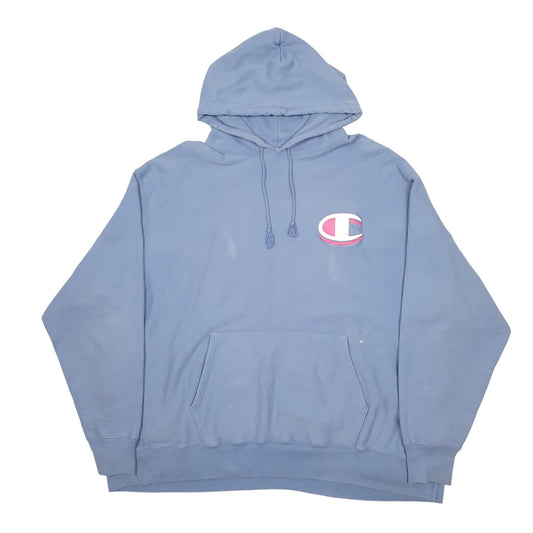 Womens Blue Champion Hoodie Jumper