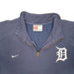 Mens Navy Nike Vintage Detroit MLB Baseball Team Quarter Zip Jumper
