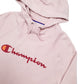 Mens Pink Champion Spellout Hoodie Jumper