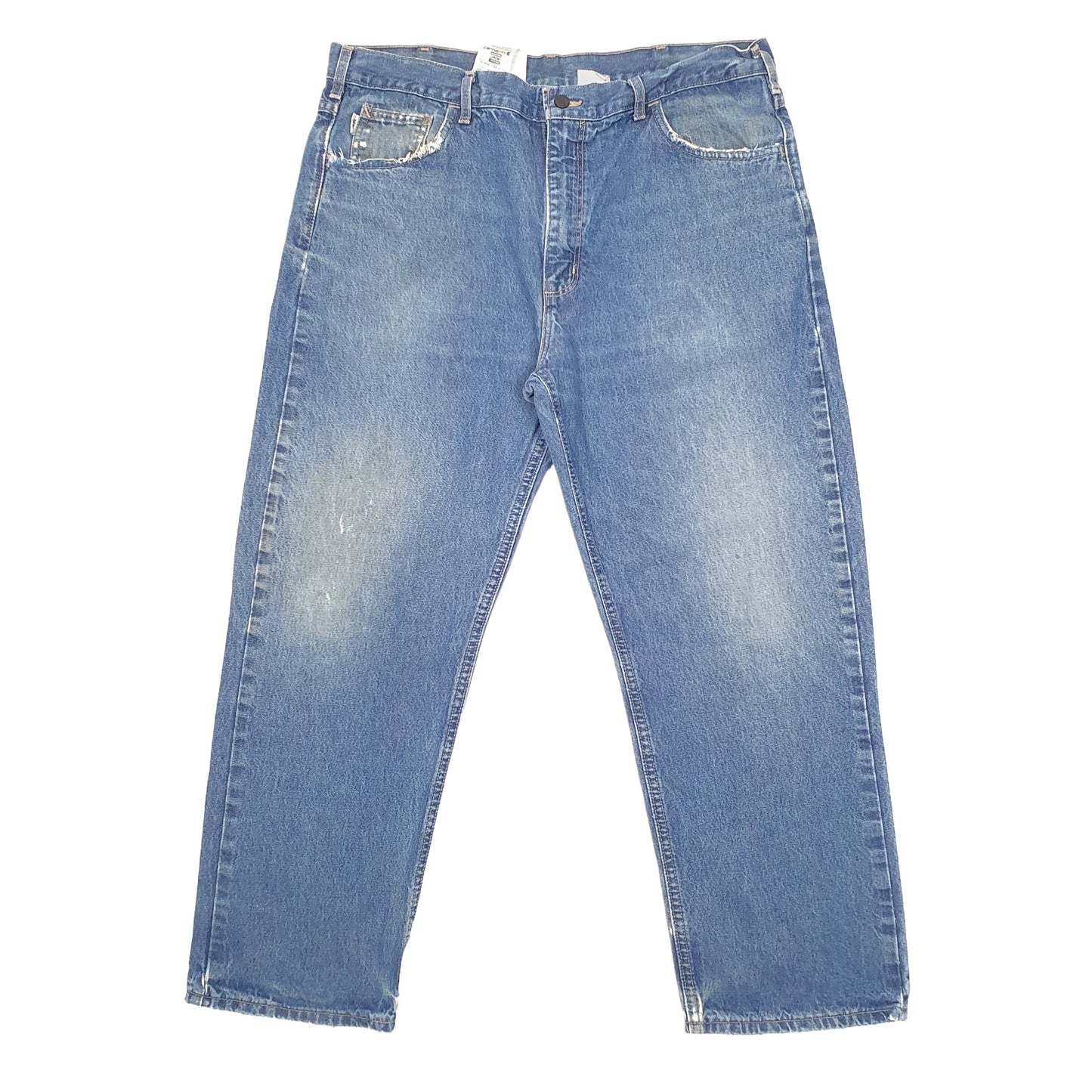 Mens Blue Carhartt Fire Resistant Carpenter JeansW38 L30