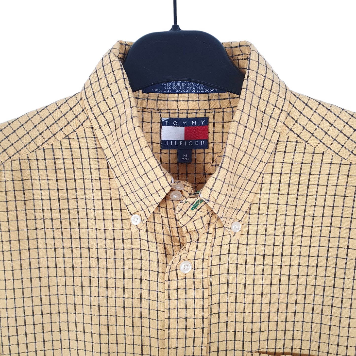 Tommy Hilfiger Long Sleeve Regular Fit Check Shirt Yellow