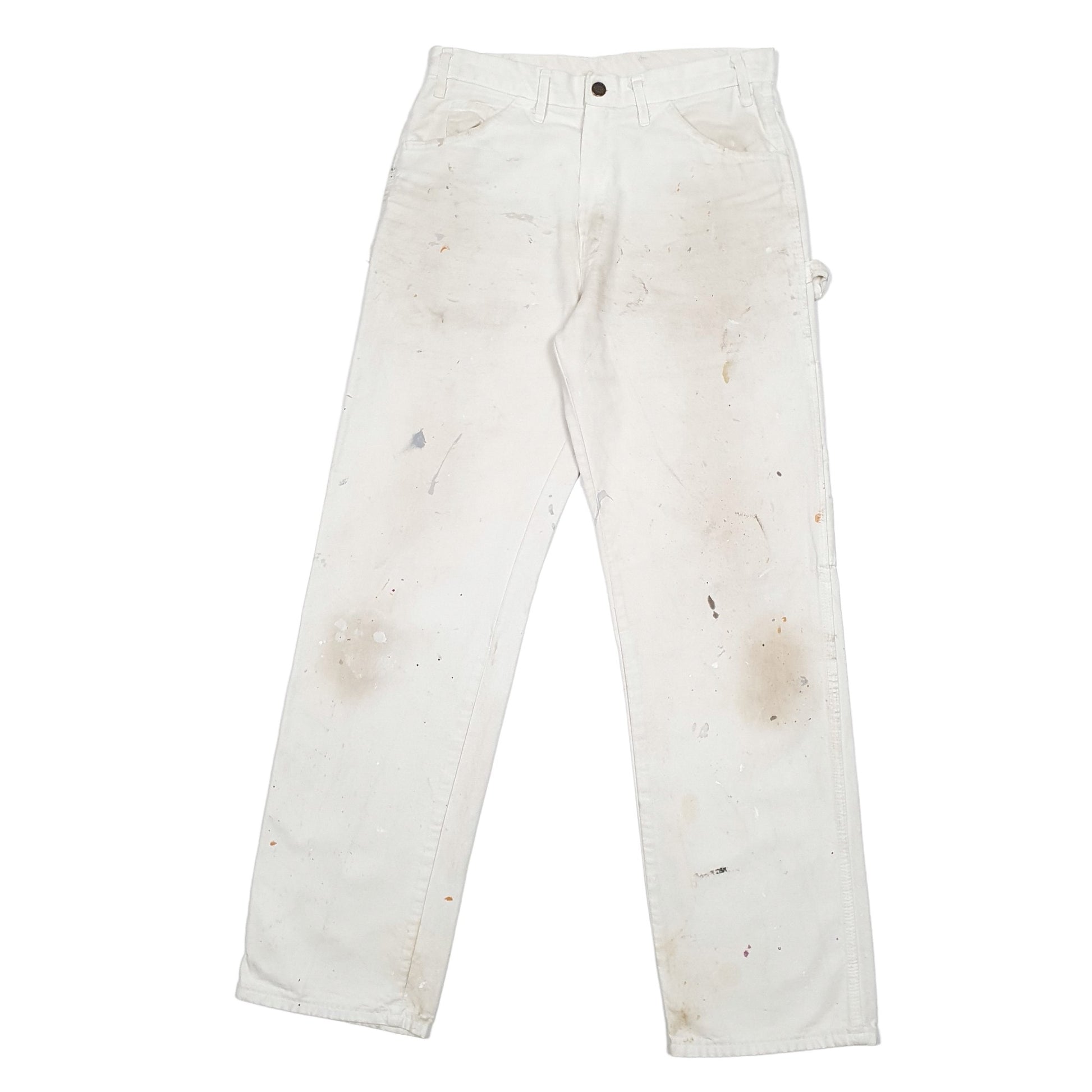 Mens White Dickies  Carpenter Trousers