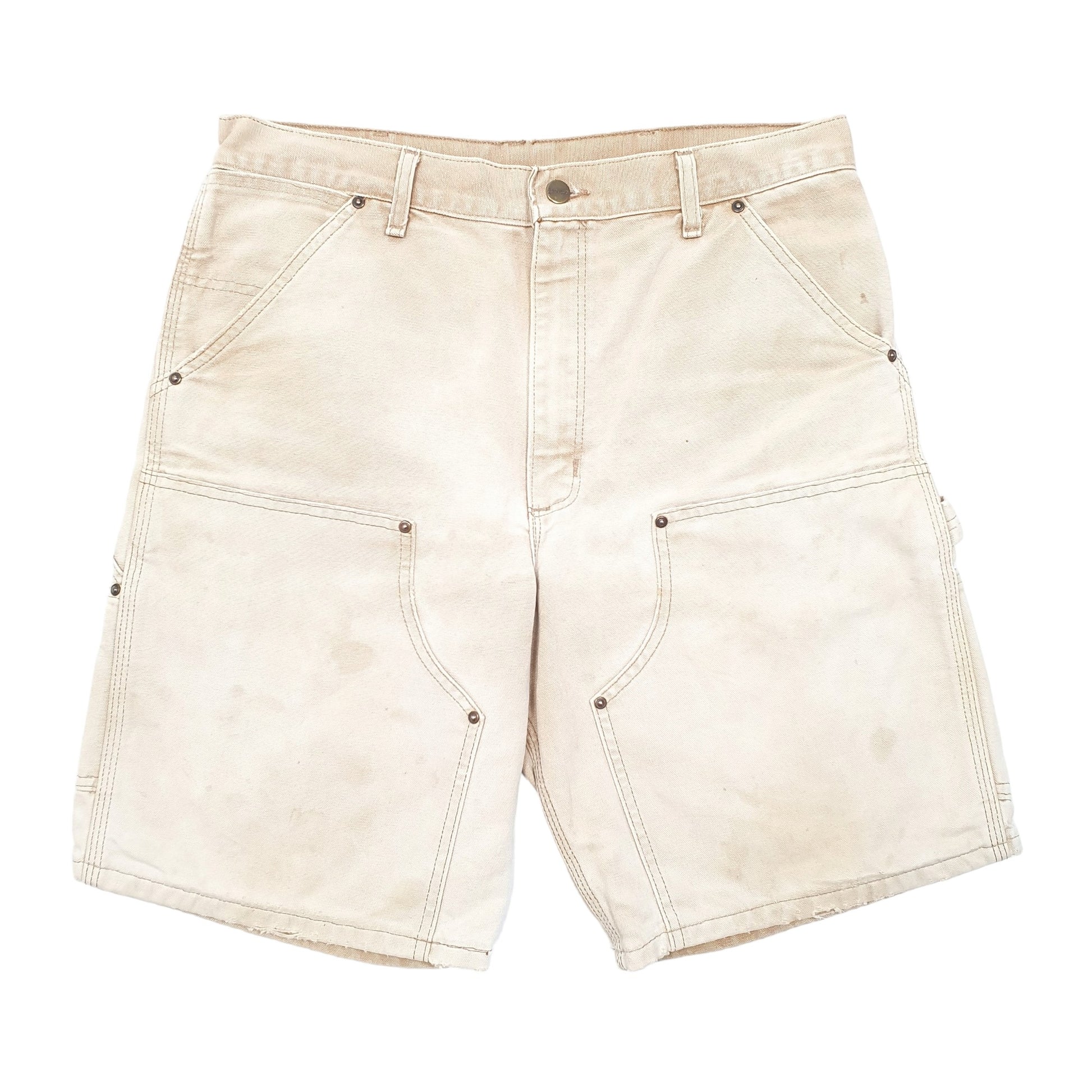 Mens Tan Carhartt Work Wear Riveted Carpenter Shorts