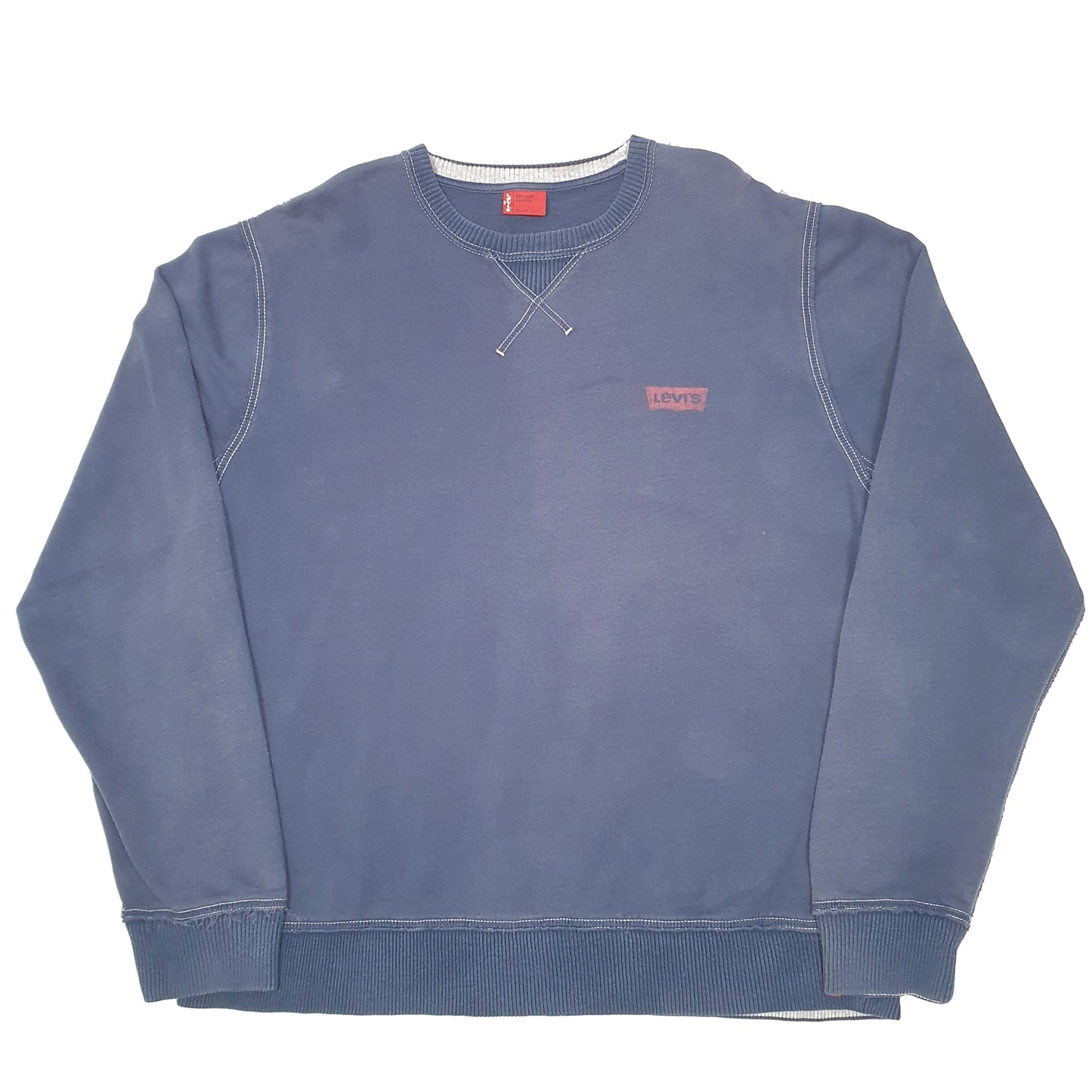 Mens Navy Levis Red Tab Crewneck Jumper