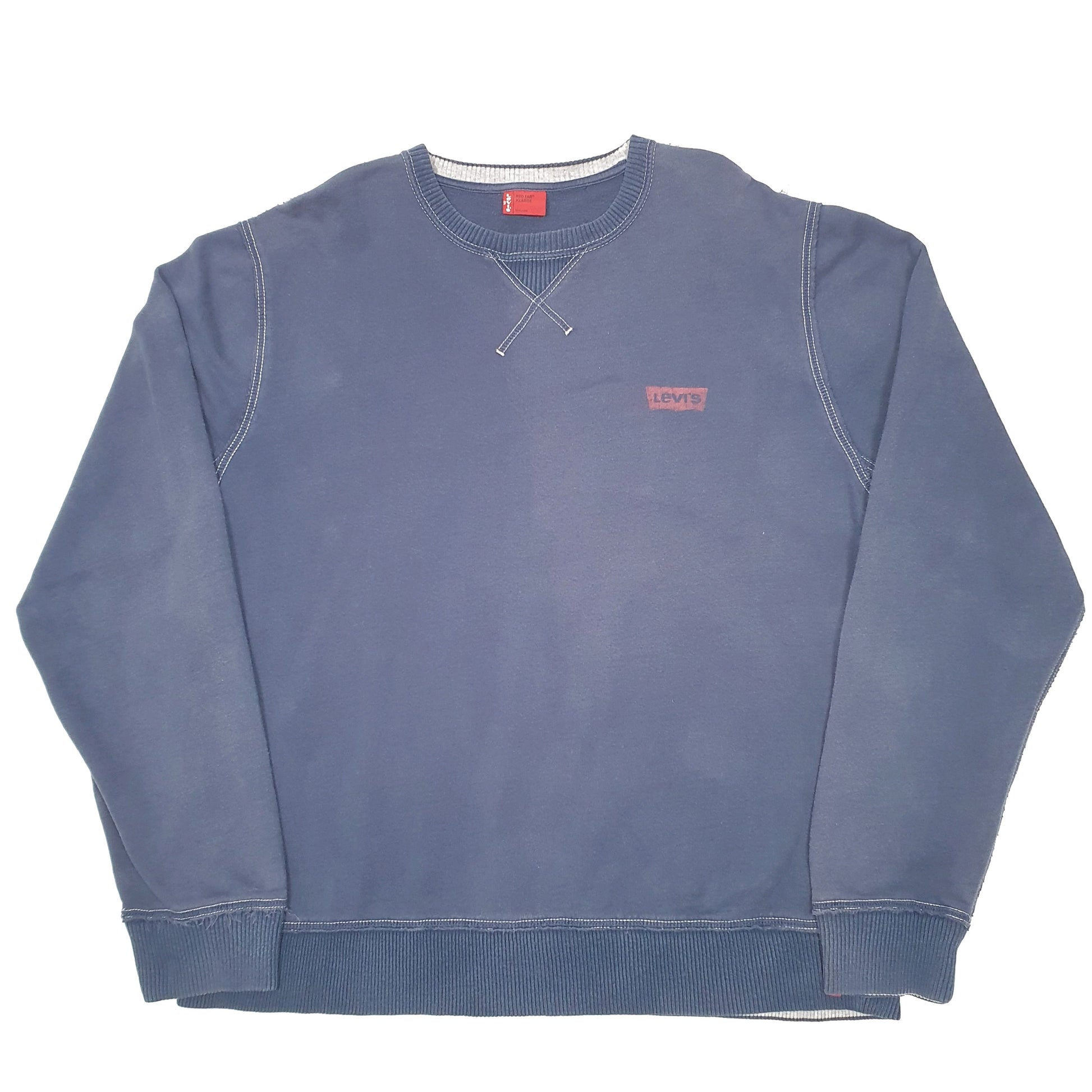 Mens Navy Levis Red Tab Crewneck Jumper