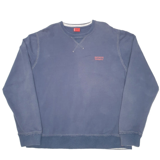 Mens Navy Levis Red Tab Crewneck Jumper