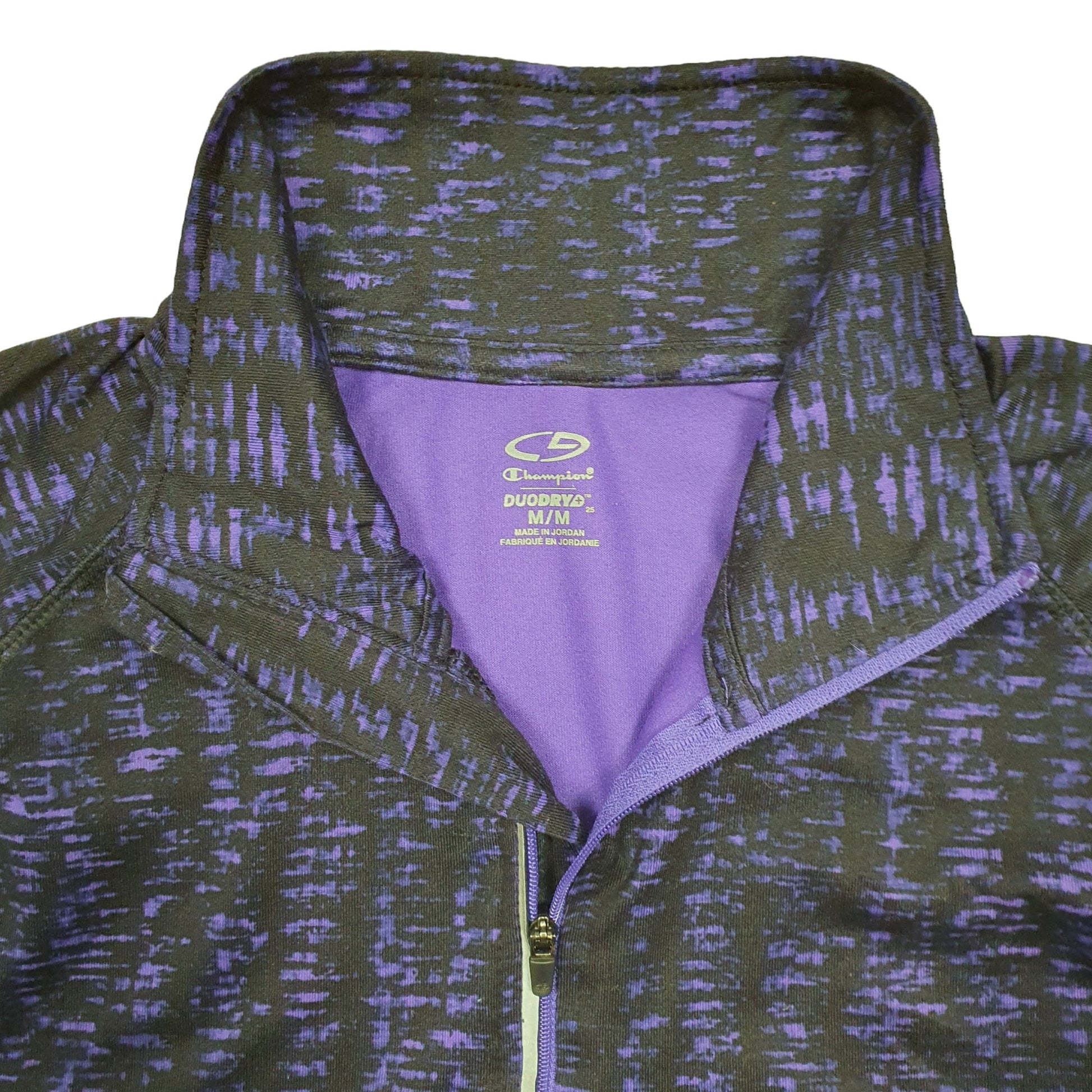 Womens Purple Champion DuoDry Active Running Sport Quarter Zip Jumper