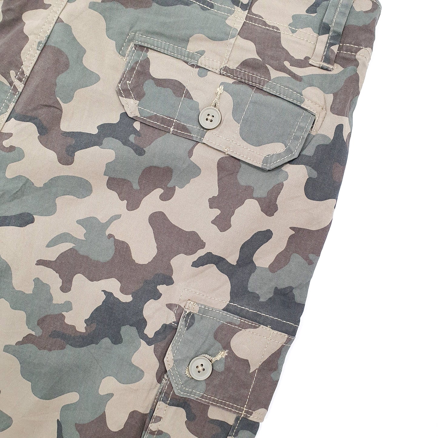 Sonoma Camouflage Camo Brown Cargo Workwear Shorts W36