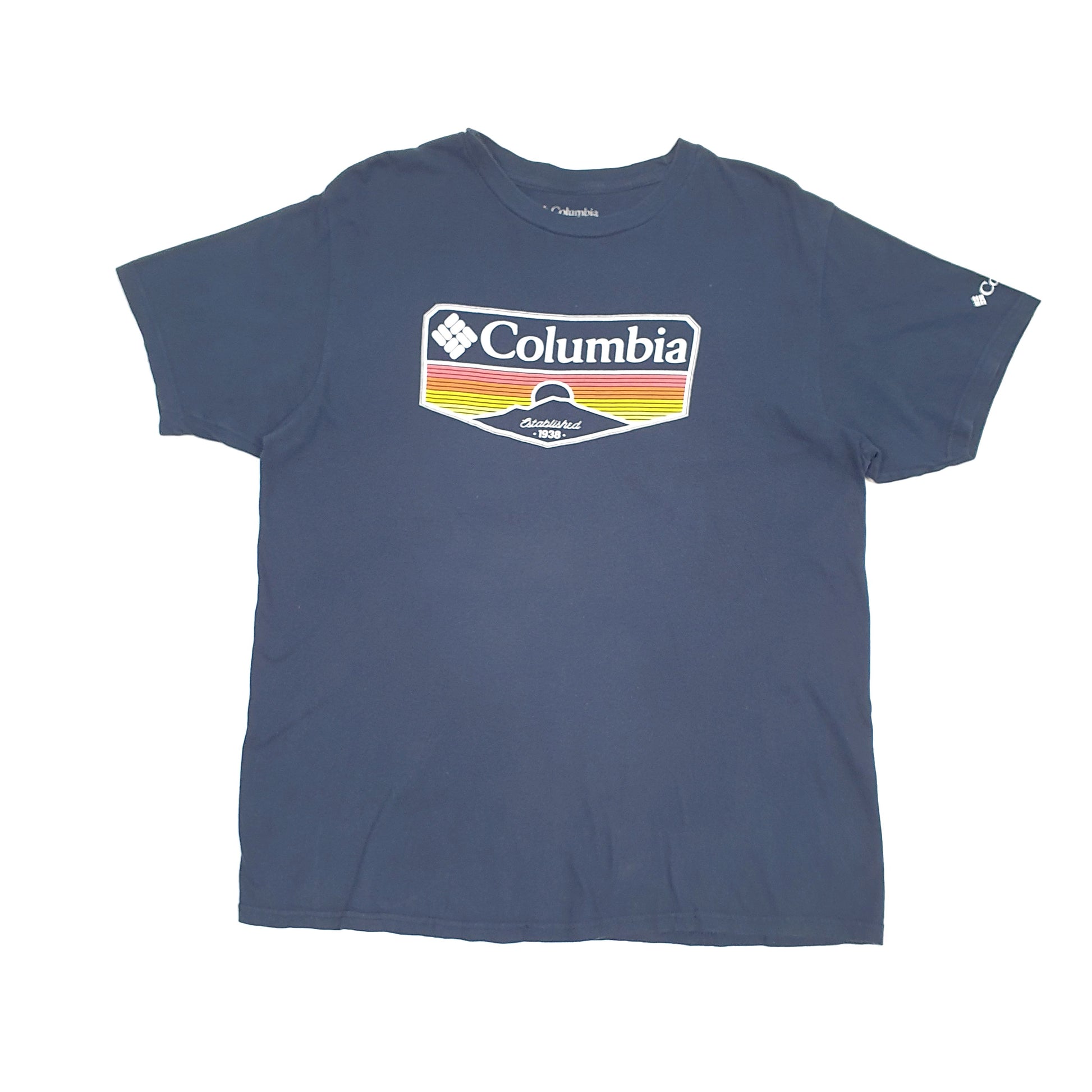 Mens Navy Columbia Sportswear  Short Sleeve T Shirt