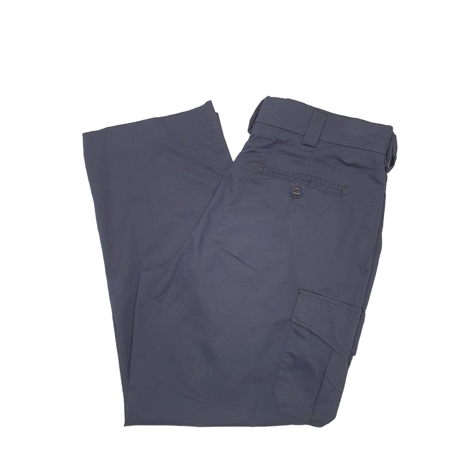 Mens Navy Logistik Combat Pants Pleated Cargo Trousers