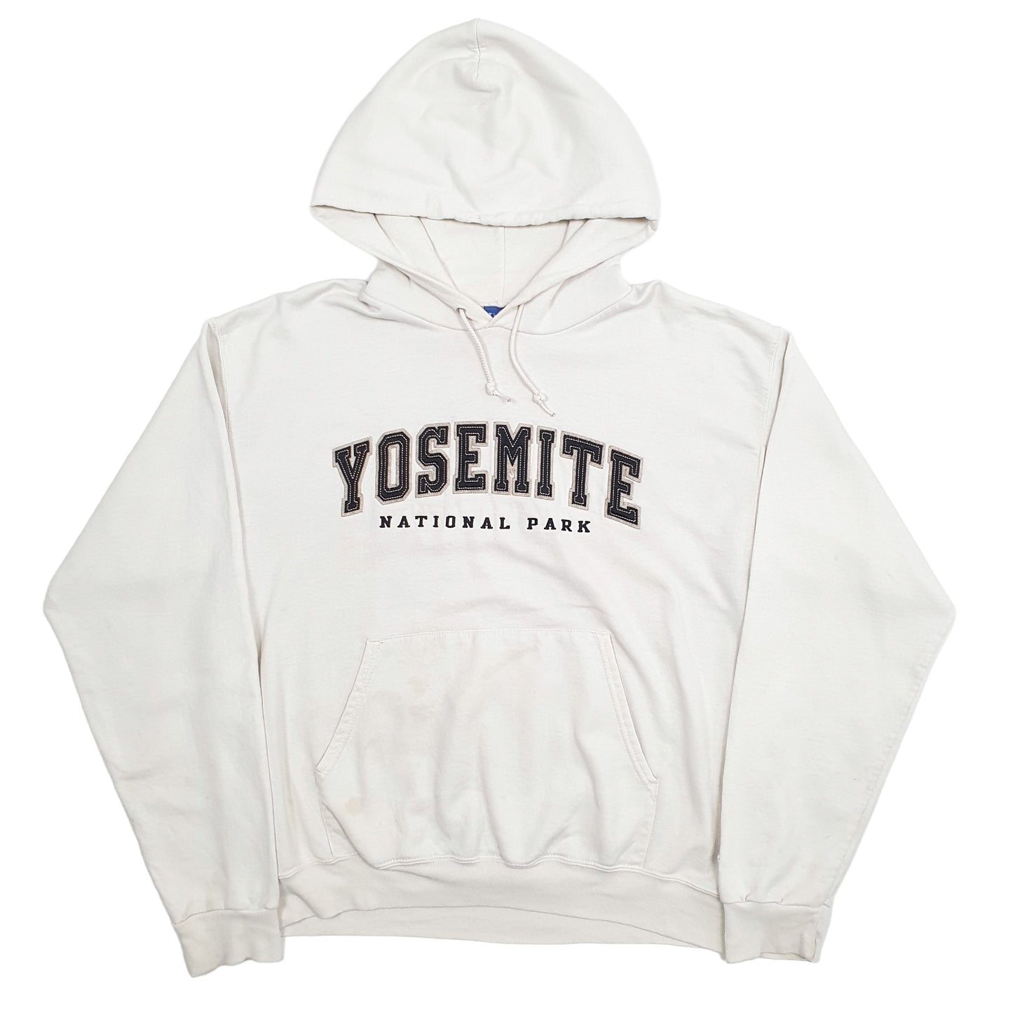 Mens Cream Champion USA College Yosemite National Park Hoodie Jumper