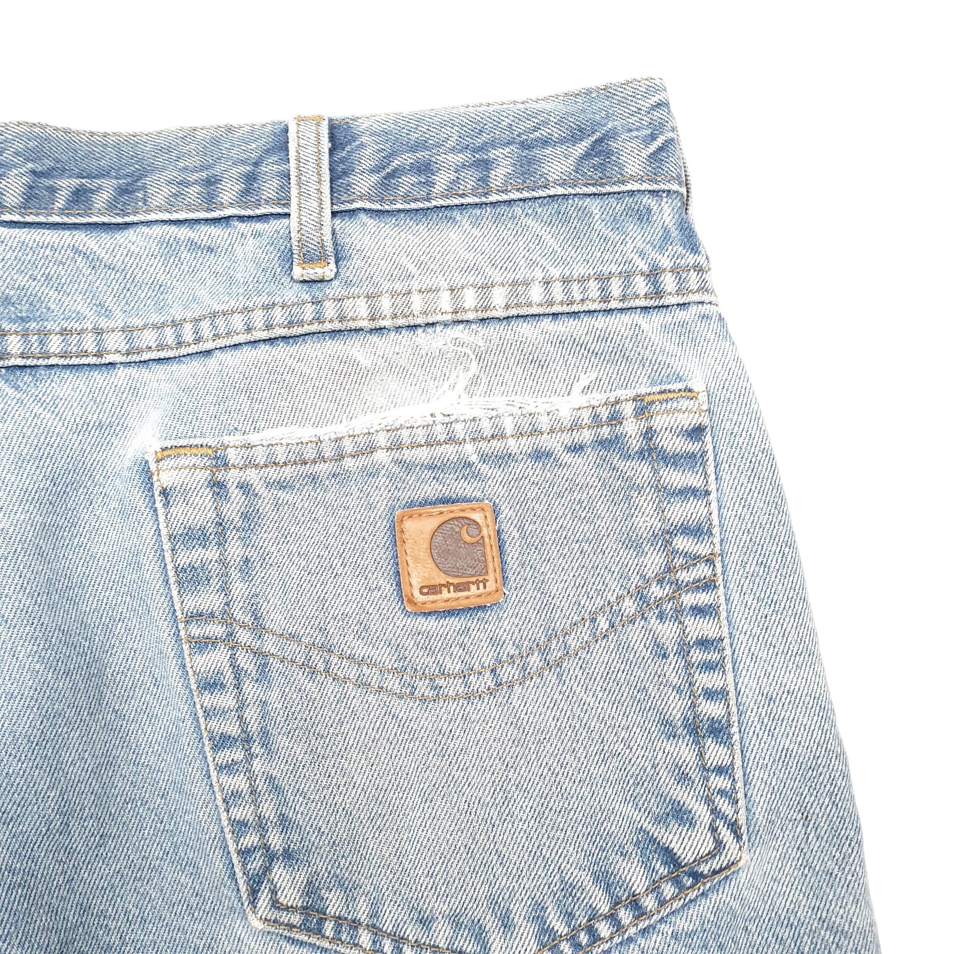 Mens Blue Carhartt Workwear Denim Shorts