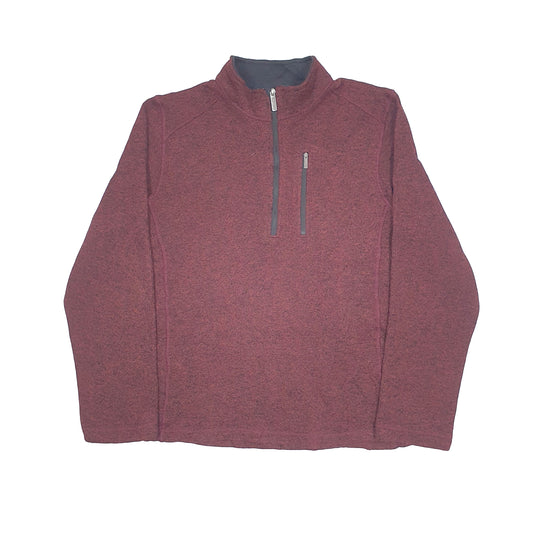 Woolrich Quarter Zip Fleece XXL Burgundy