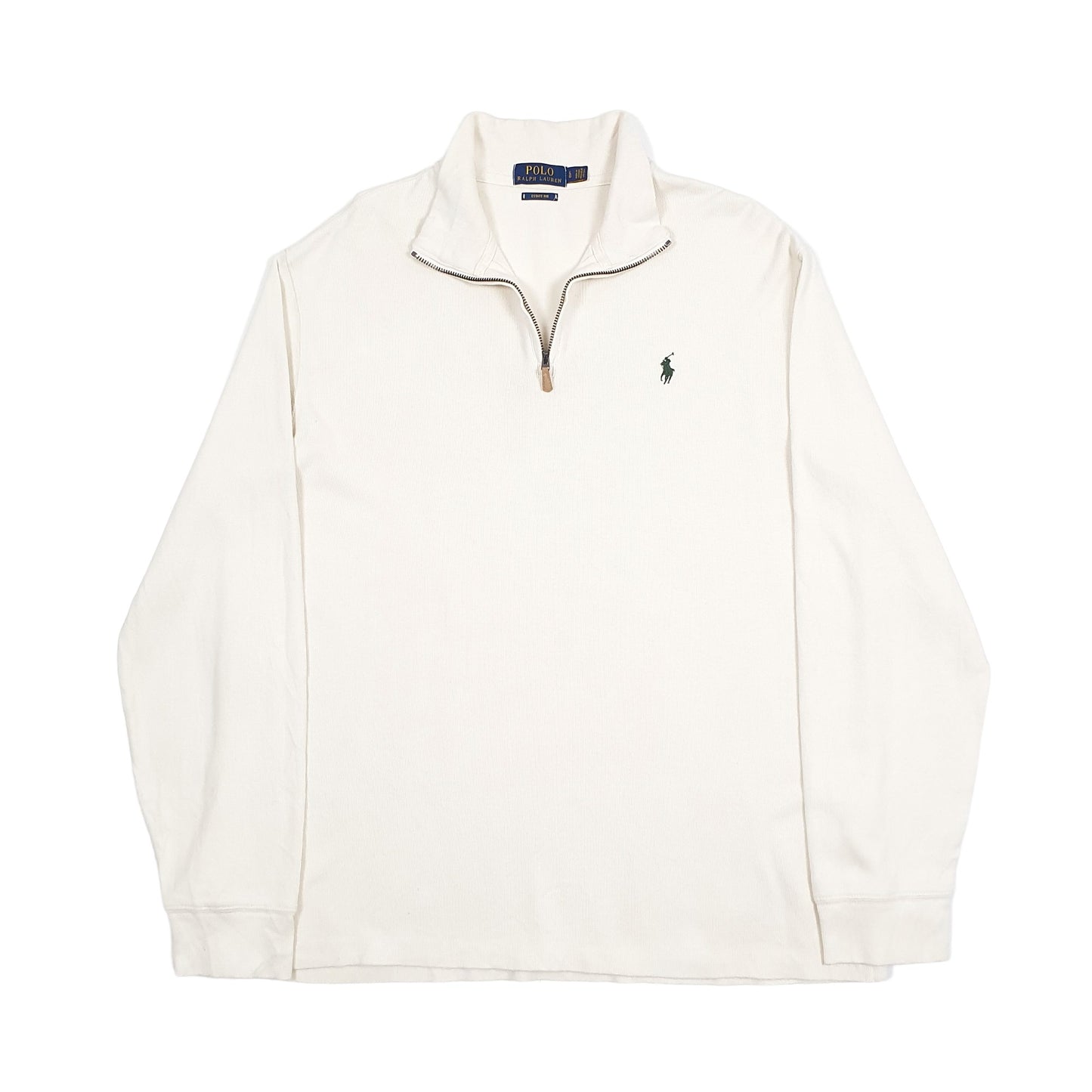 Polo Ralph Lauren Estate Rib Quarter Zip L Cream